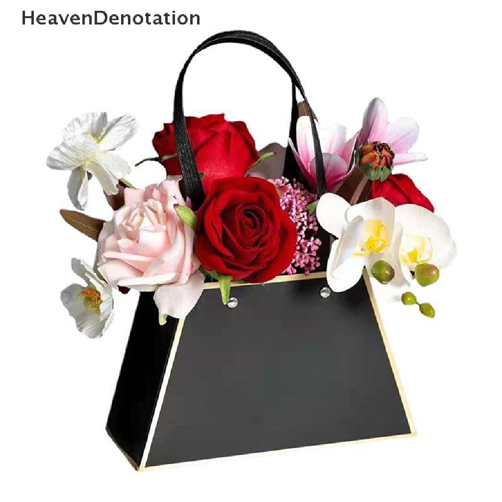 [HeavenDenotation] Portable Flower Box Rose Kotak Kemasan Wrapping Paper Bag Gift Box Hadiah Pesta HDV