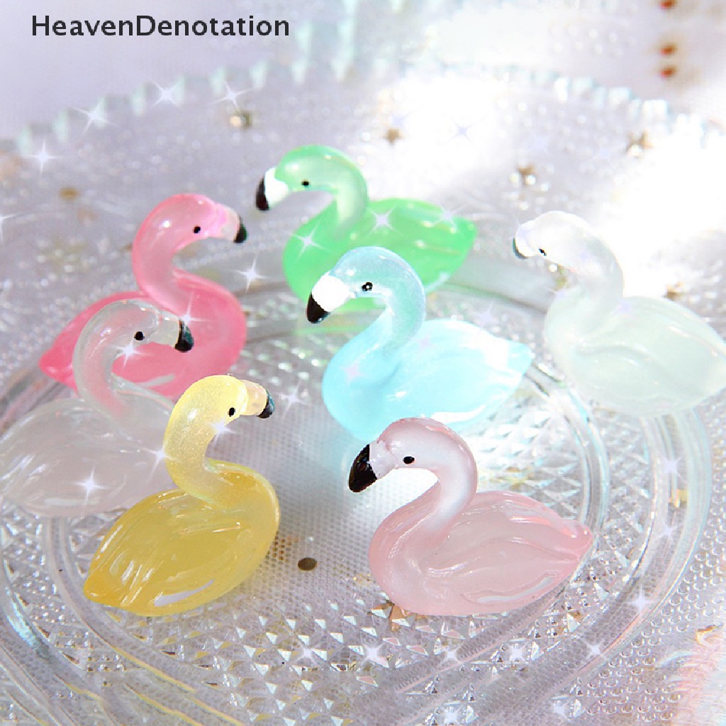 [HeavenDenotation] Mini luminous cygnet Ornamen shoog scene props resin Tiga Dimensi swan HDV