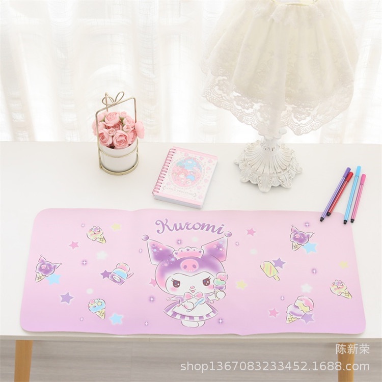 SANRIO DESK MAT/ MOUSE PAD SANRIO MOUSE PAD / ALAS MEJA KOMPUTER /TATAKAN MEJA BELAJAR CINNNAMOROLL / KUROMI/ MELODY/ HELLO KITTY