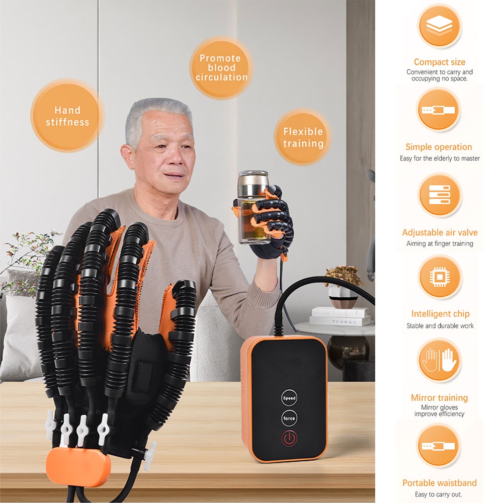 Sarung Tangan Robot Rehabilitasi USB Alat Latihan Stroke Hemiplegia