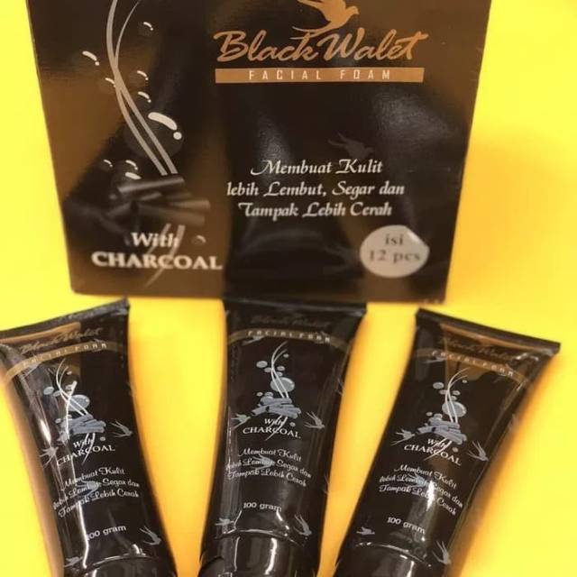 BLACK WALET FACIAL FOAM WITH CHARCOAL 100GR