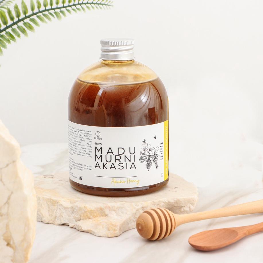 

☃ Murni Akasia 650 gr Galleo Grade A 100% Raw Honey [ Free Sendok Kayu ] ►