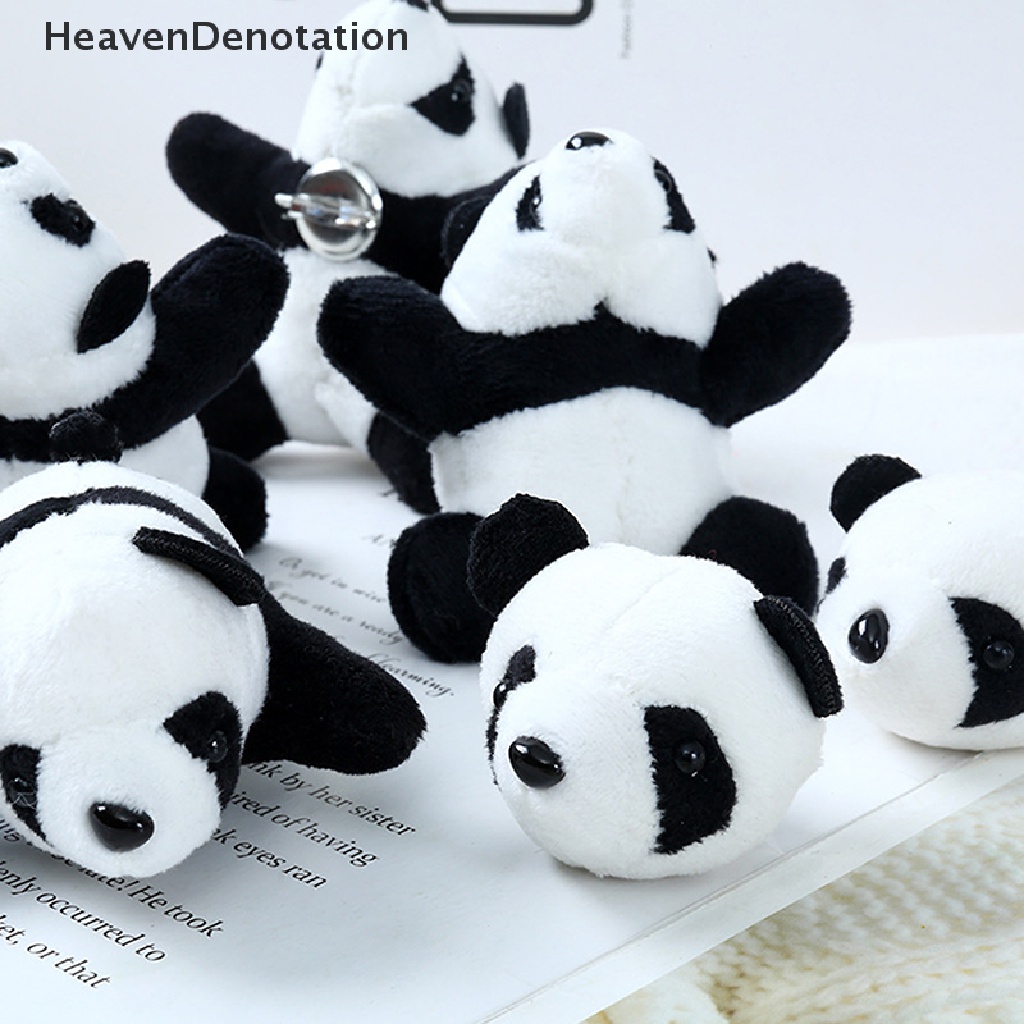 [HeavenDenotation] Panda Bros Boneka Beruang Hewan Kartun Pin Berbulu Mewah Lucu Bros Pin HDV