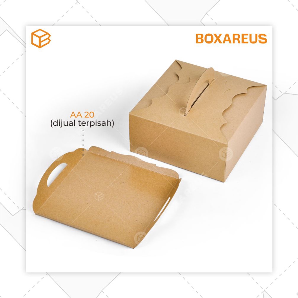 Cake Box, Kotak, Dus, Multipurpose Box, Kotak Kue, Souveni, Box | 42095 BROWN (10pc)