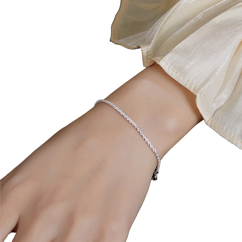 Baru Warna Perak Sparkling Gypsophila Adjustable Gelang &amp; Bangle Untuk Wanita Fine Fashion Jewelry Hadiah Pesta Pernikahan