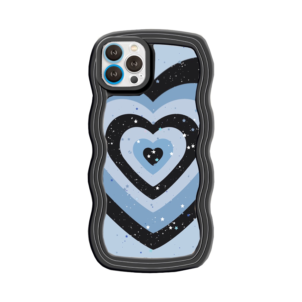 Redmi Note11 Pro Note11S Redmi 10 10C 10A 9C 9A 9T Note10 5G 10s Note9 Note8 Poco M5S X3 NFC M3 Redmi A1 Bling Bintang Gradasi Pelangi Love Hati Wavy Edge Soft Phone Case BY