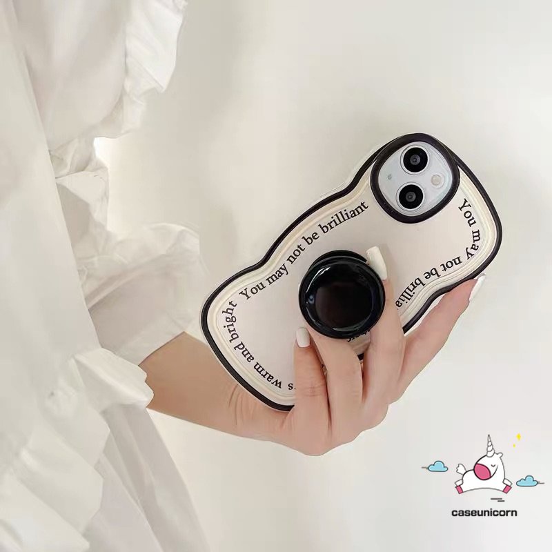 Vivo Y15s Y36 Y16 Y20 Y11 Y35 Y22 Y02 A Y12i Y02T Y33s Y22s Y15A Y21 Y21s V23E Y12 Y15 Y30 V25 Y11s V21 Y75 Y91 Y20s Y91C Y21A Huruf Sederhana Wavy Edge Soft Case Dengan Stand Holder