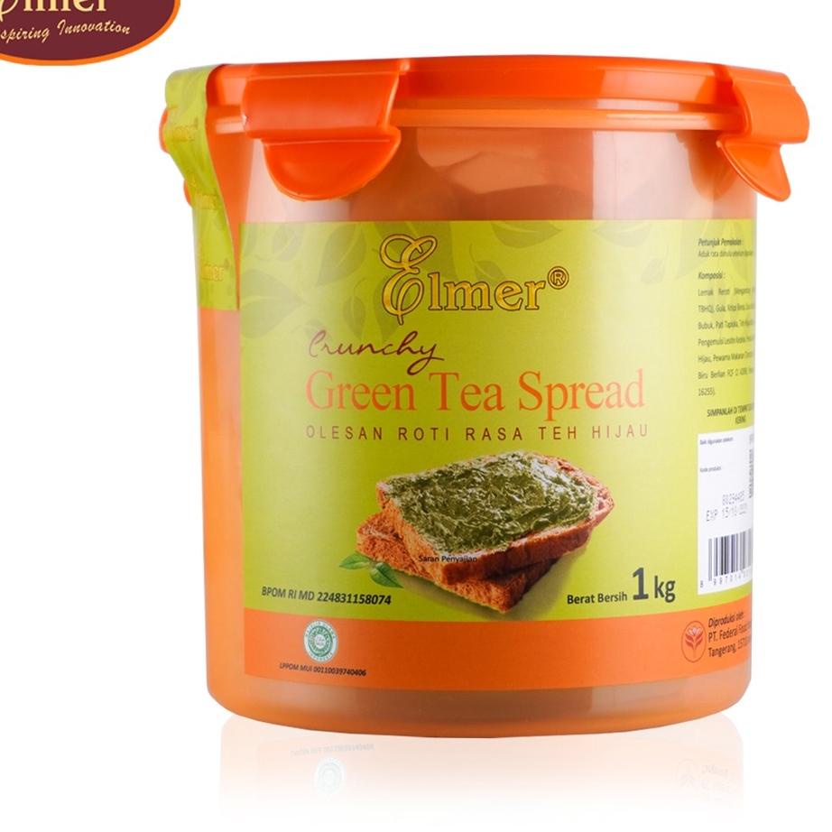 

♢ Elmer Spread Crunchy Greentea 1 kg | Selai Roti, Kue, Bolu ➳