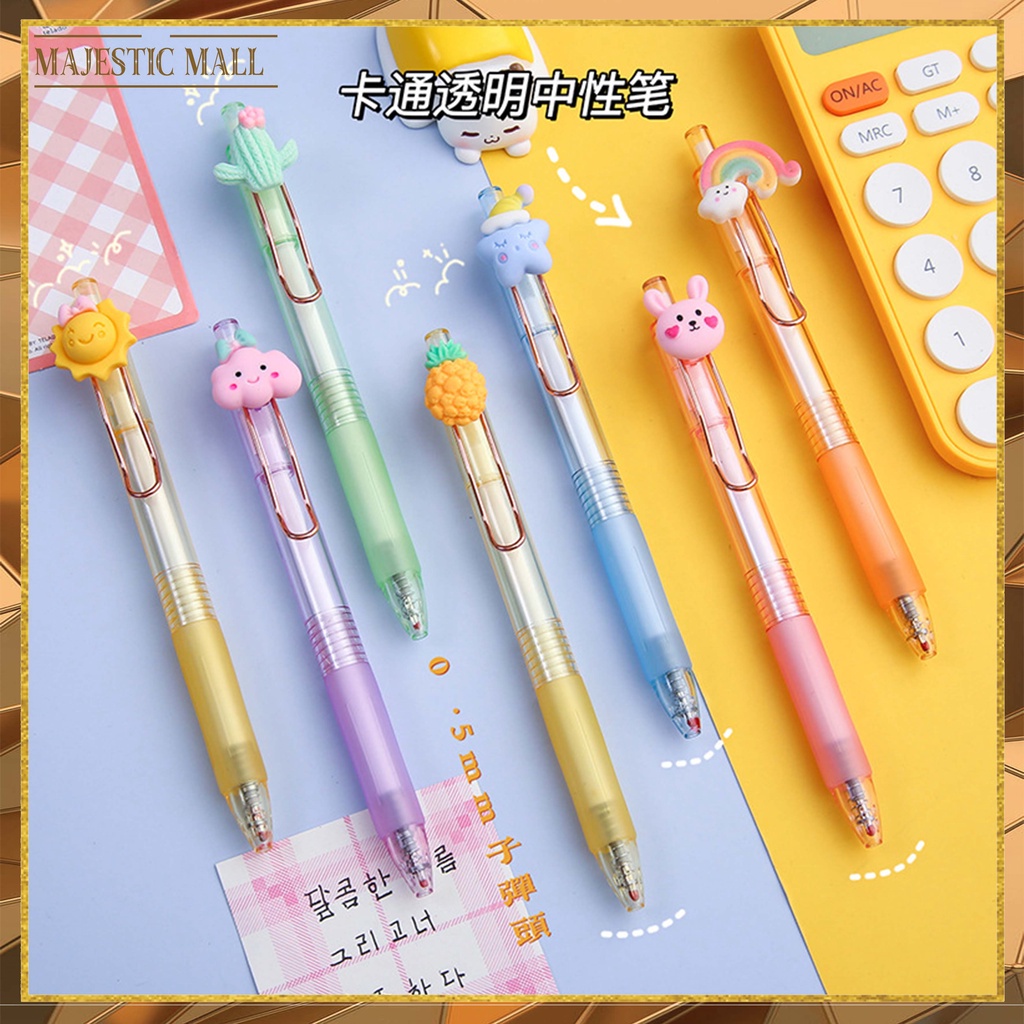 

® Pulpen Gel Karakter Lucu Korean Style Cute Pen Pena Pelajar Dan Kantor Import COD