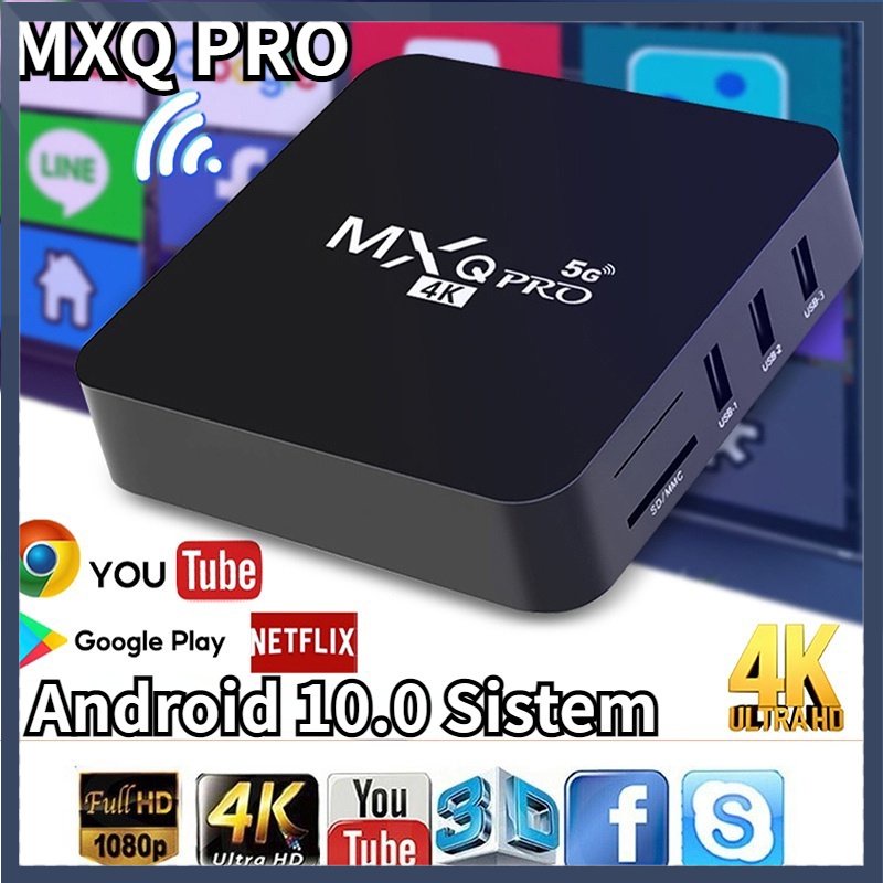 【COD】MXQ Pro 4K TV Box Android 10 Smart TV Box Media Player 2.4G Wifi Android TV Box MXQ PRO 4K Bluetooth Smart Tv Box Android10 2+16GB