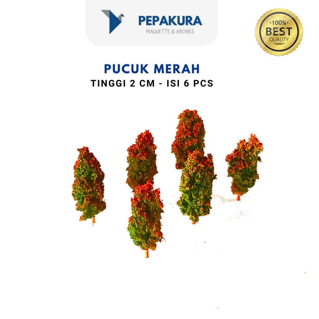 Pohon Pucuk Merah Skala 1:100 - Tanaman Artifisial Maket / Miniatur - Bahan Maket