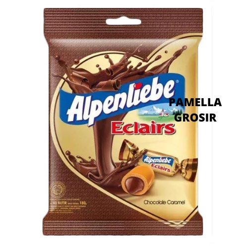 

ALPENLIEBE ECLAIRS 144GR ISI 40 BUTIR CHOCOLATE CARAMEL SNACK makanan ringan jajanan cemilan camilan pedas asin gurih manis murah