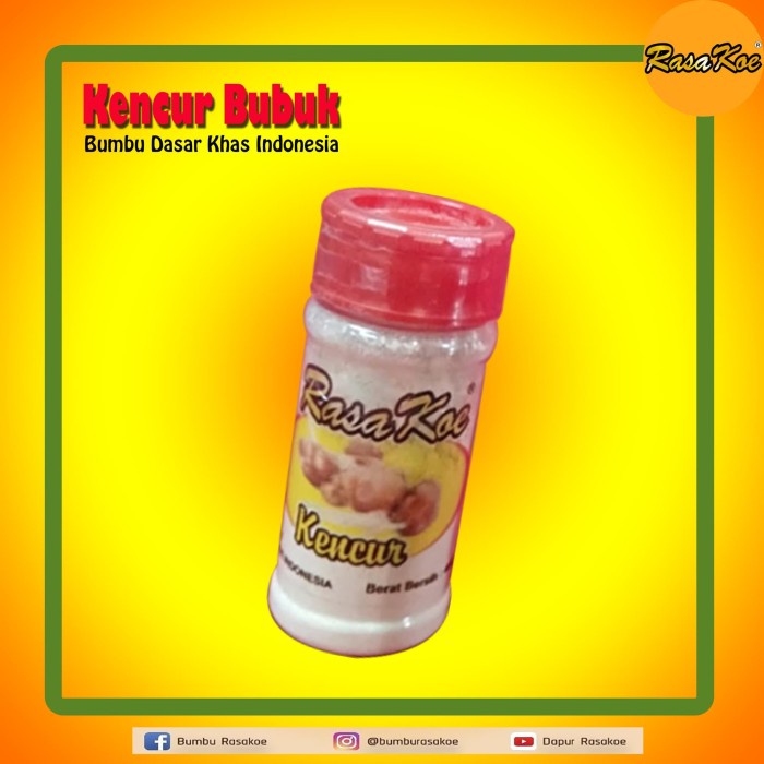 

*$*$*$*$] Bumbu Dasar RasaKoe KENCUR BUBUK