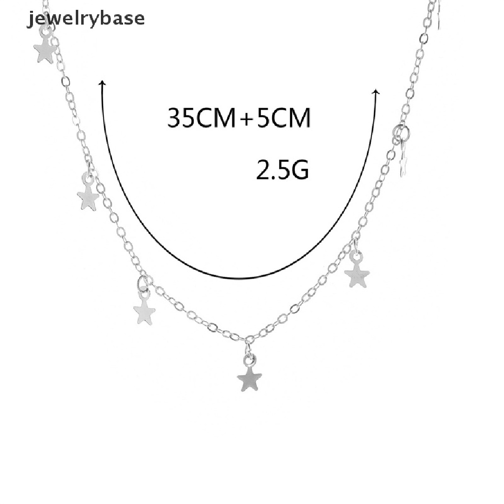 [jewelrybase] Charm Rantai Kalung Untuk Wanita Trendi Sederhana Bintang Liontin Rumbai Rantai Klavikula Pesta Perhiasan Hadiah Butik