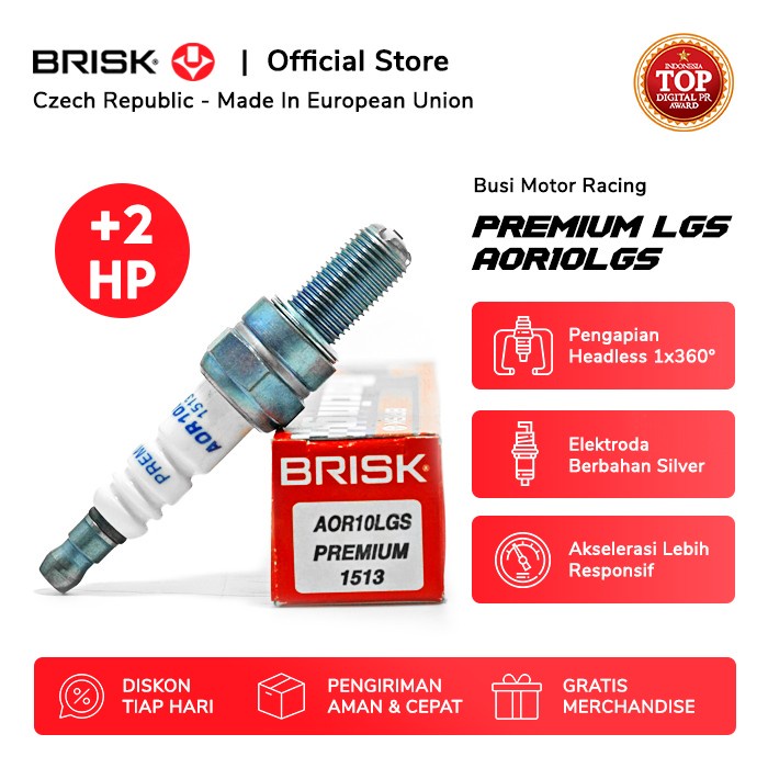 Busi Busi Motor Brisk Premium Lgs Aor10Lgs
