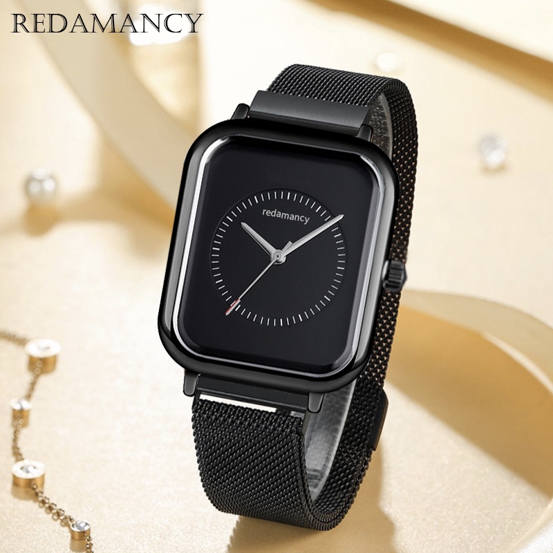 Redamancy Original jam tangan wanita Fashion Quartz Watch Arloji tahan air Besi tahan karat Besi tahan karat