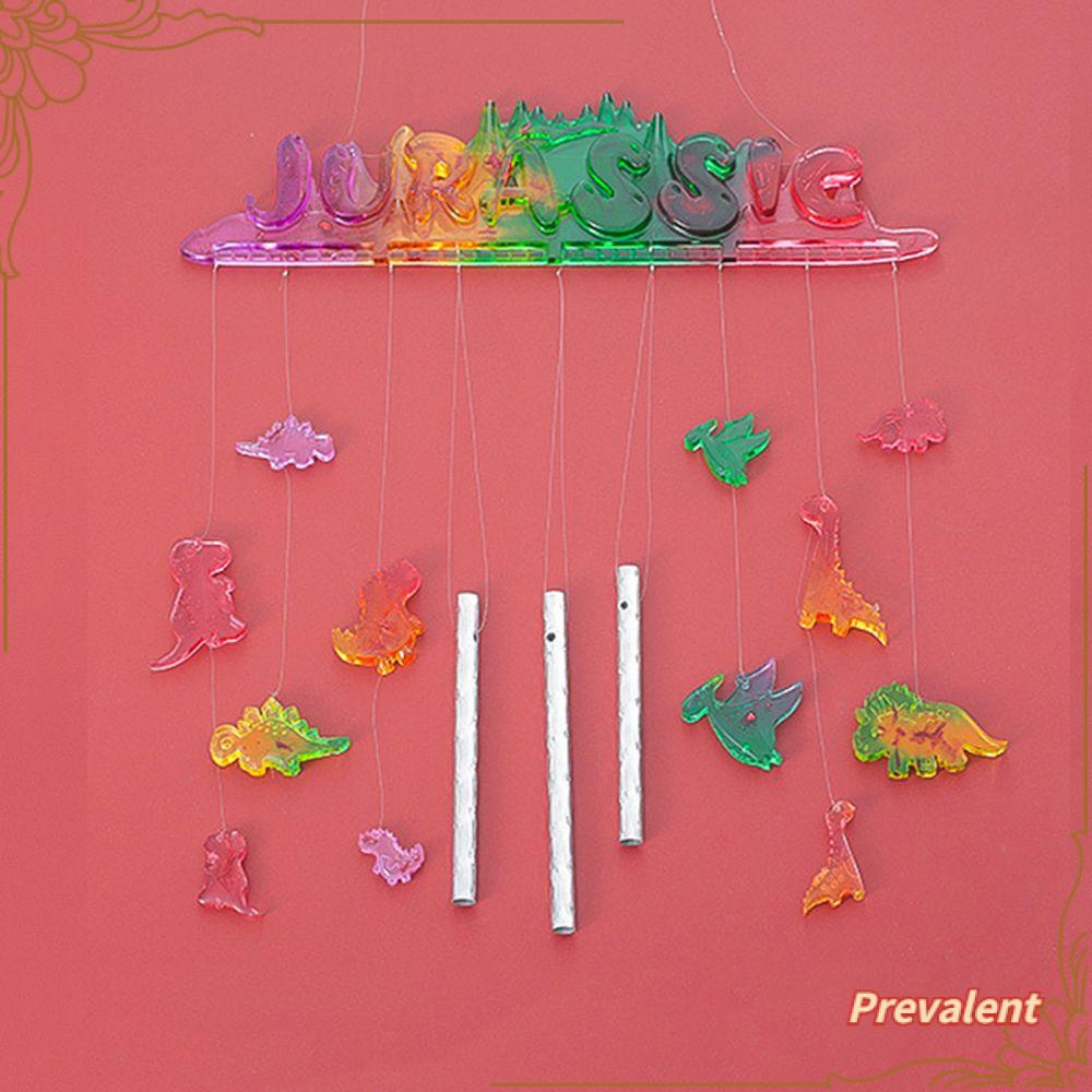 Preva Windbell Resin Cetakan Dekorasi Taman Rumah Lonceng Angin Liontin Lonceng Aeolian Gantungan Kunci Jurassic Dinosaurus