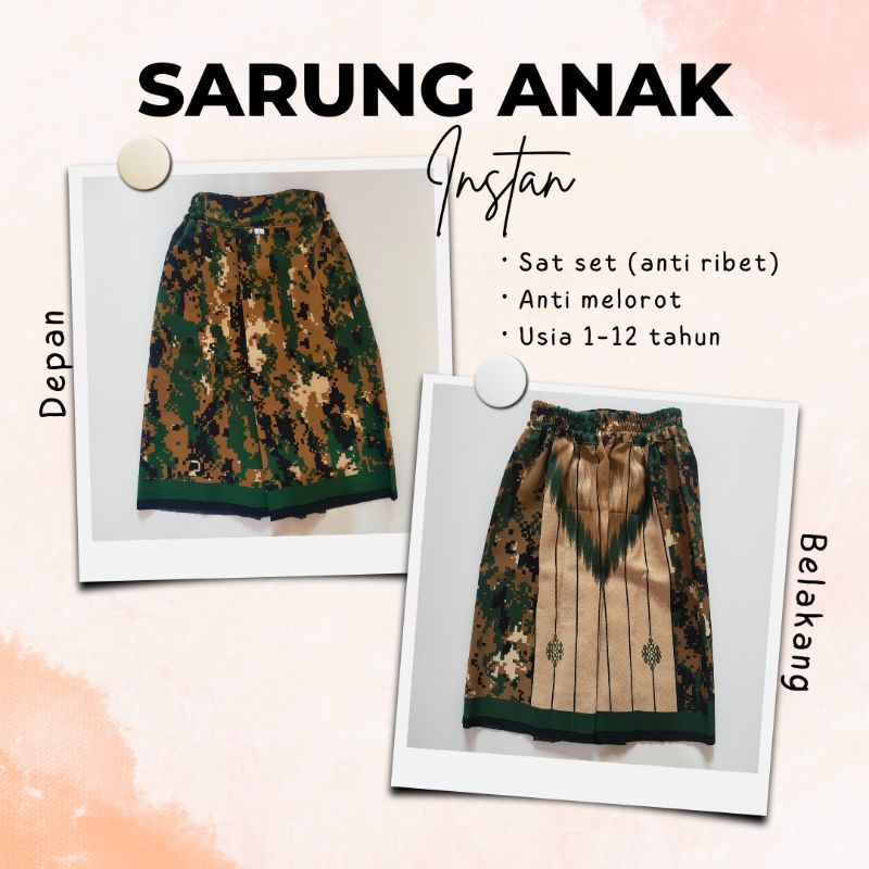Sarung Anak | Sarung Anak Instan | Sarung Instan Murah | Sarung Instan Anak