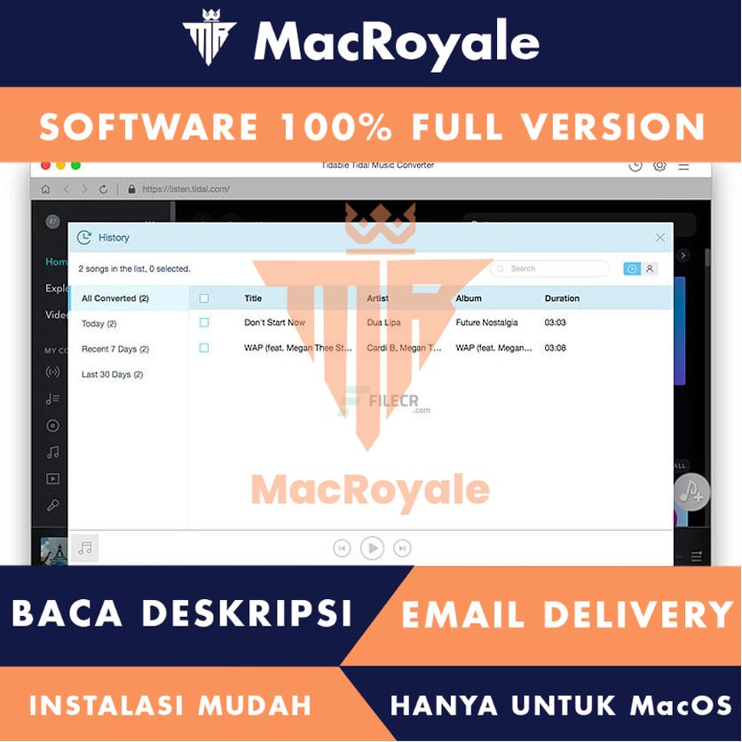 [MacOS] Tidabie Tidal Music Converter Full Version Lifetime Full Garansi