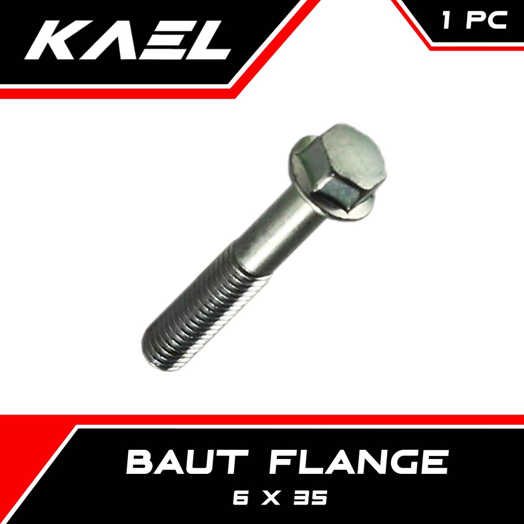 Baut Flange 6 x 35 -Baud Bolt Topi M6x35 6x35 K8 Kunci 8