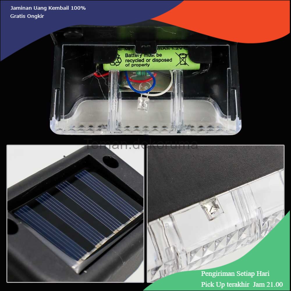 TD - LMP IWP Lampu Taman Hias Otomatis Deck Light Solar Power IP65 RGB 8 PCS - IW12