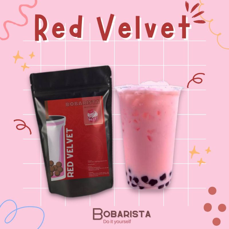 

Bobarista Bubuk Minuman Premium 100gr varian Red Velvet, Red Velved, RedVelved