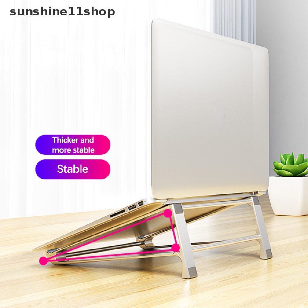 Sho 1Pc Aluminium Alloy Laptop Stand Portable Detachable Pendingin Komputer Berdiri N