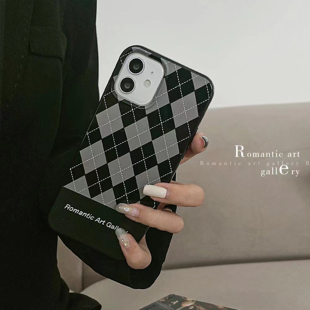 IPHONE Ins Rami Abu Berlian Cocok Untuk Iphone14 14pro 14plus 13 13mini 13pro 13prm iPhone12 7Plus 8Plus Xr XS 13 12mini Pro Max Empat Sudut Casing Ponsel Tahan Guncangan