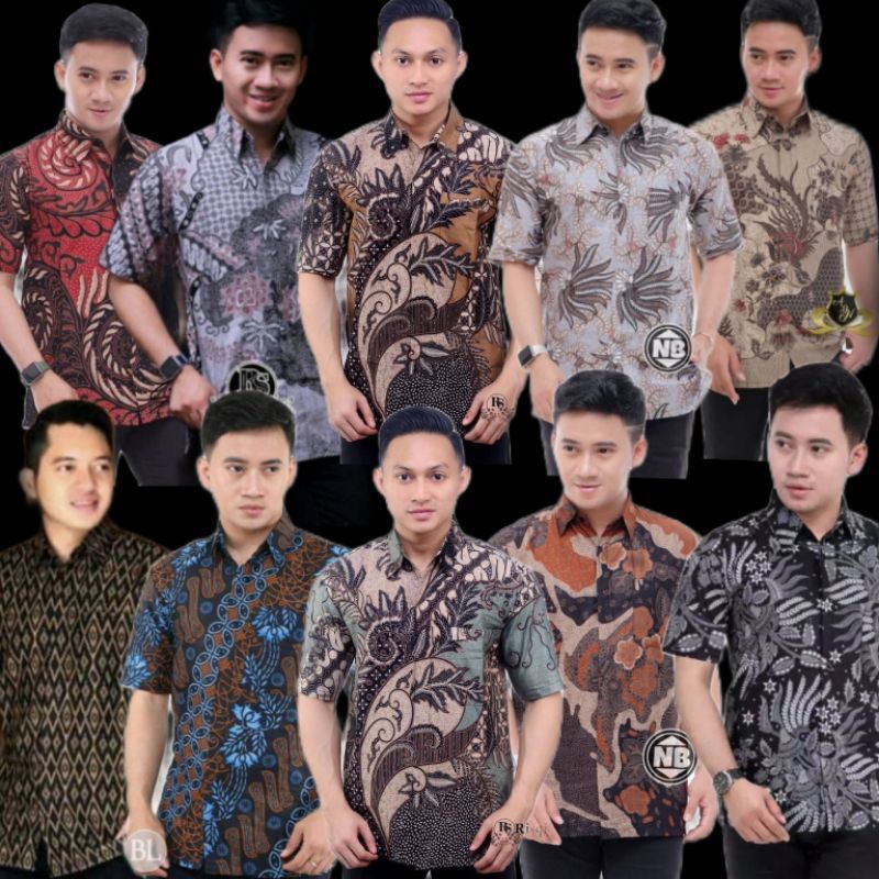 Batik Pria Seragaman Pendek and Panjang Katun Halus Motif Modern Terkini Murah size M L XL XXL