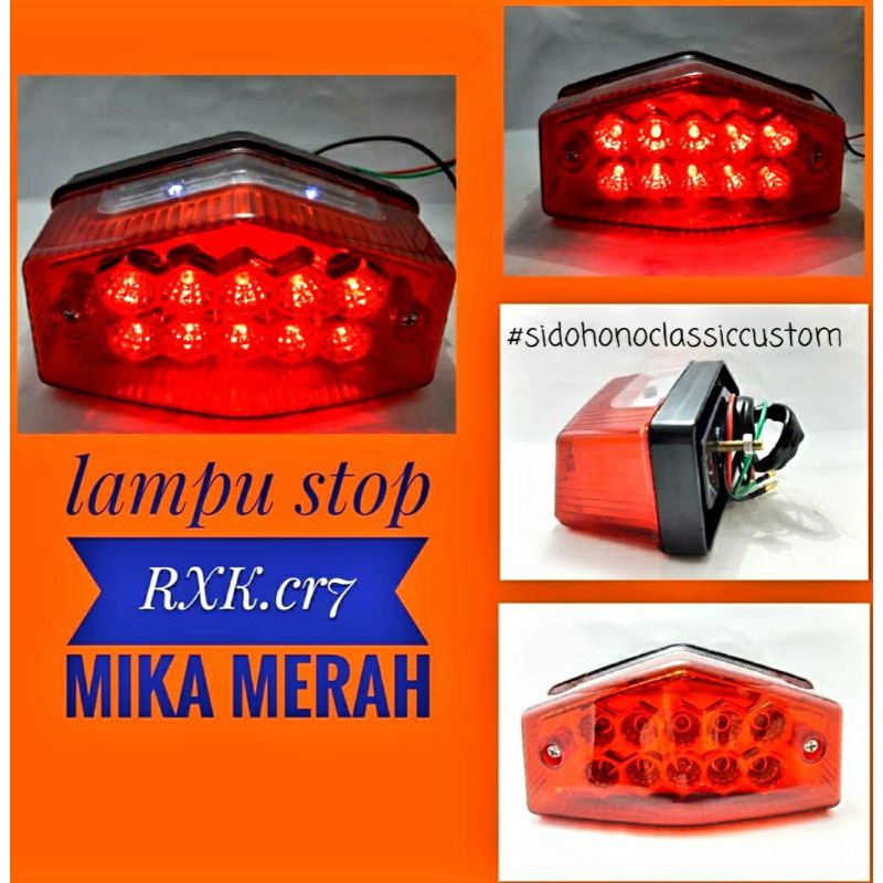 cod Stoplamp lampu belakang RX King yamaha RX spesial diamond CR7 merah aksesoris motor