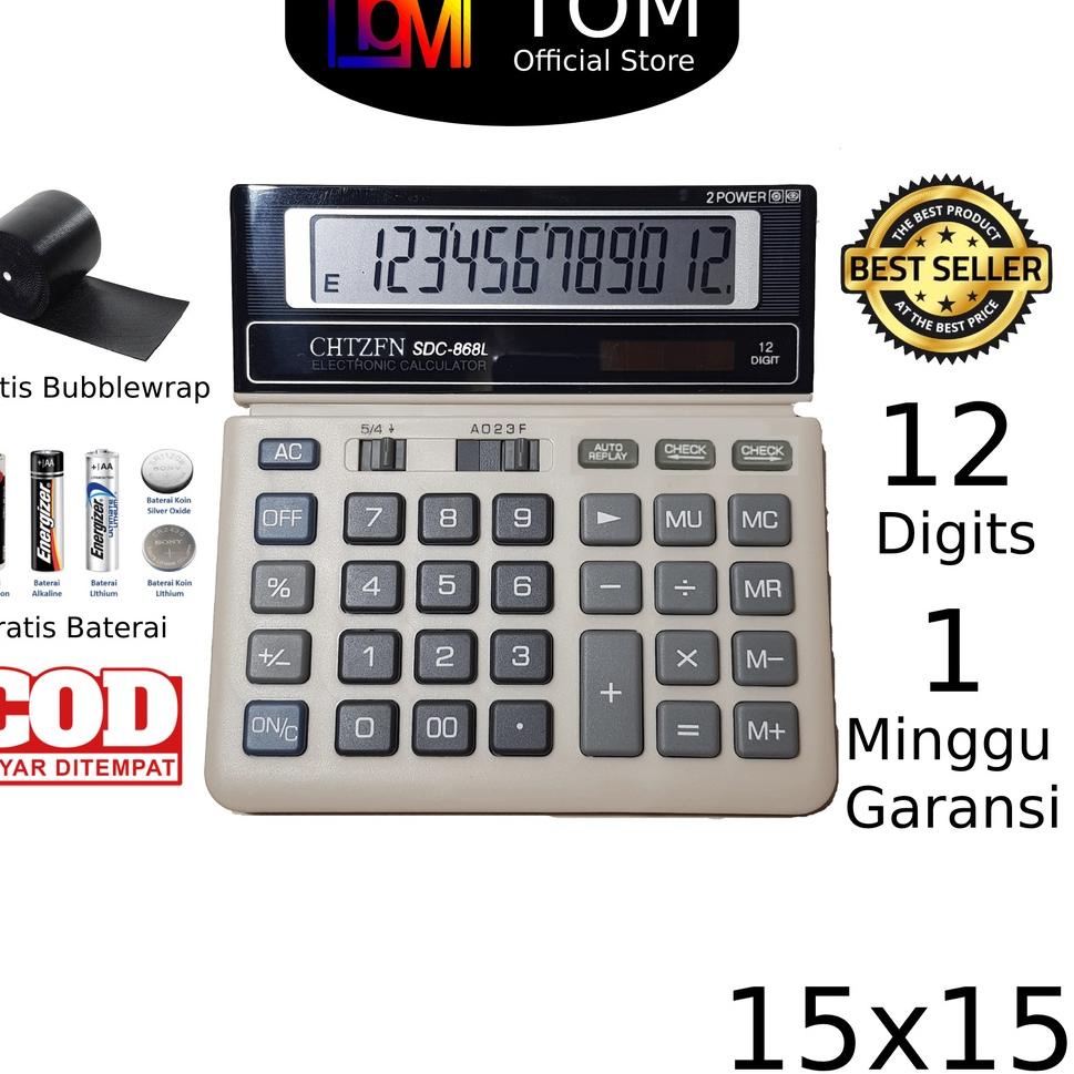 

Paling Diminati.. Kalkulator Check 868L 12 Digit Kakulator Dagang / Kalkulator check / Calculator 12 Digit 868L ATD