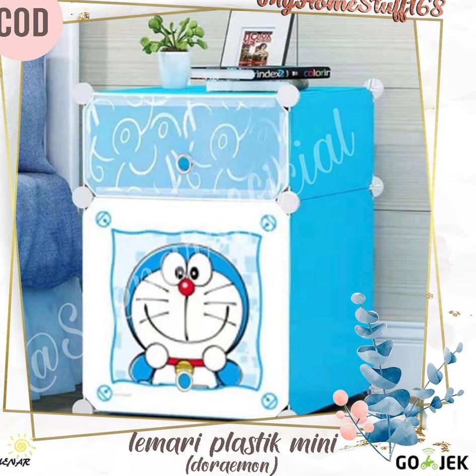 ❃ LEMARI SISI RANJANG PLASTIK / LEMARI PAKAIAN PORTABLE / LEMARI SERBA GUNA MINI HELLO KITTY,SHENAR 