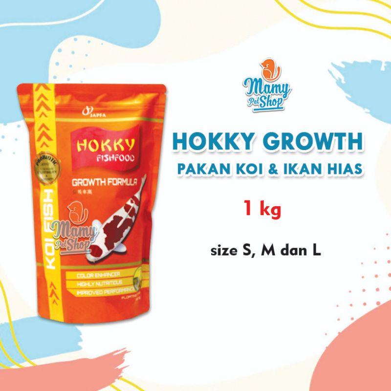 HOKKY GROWTH 1 KG PAKAN IKAN KOI