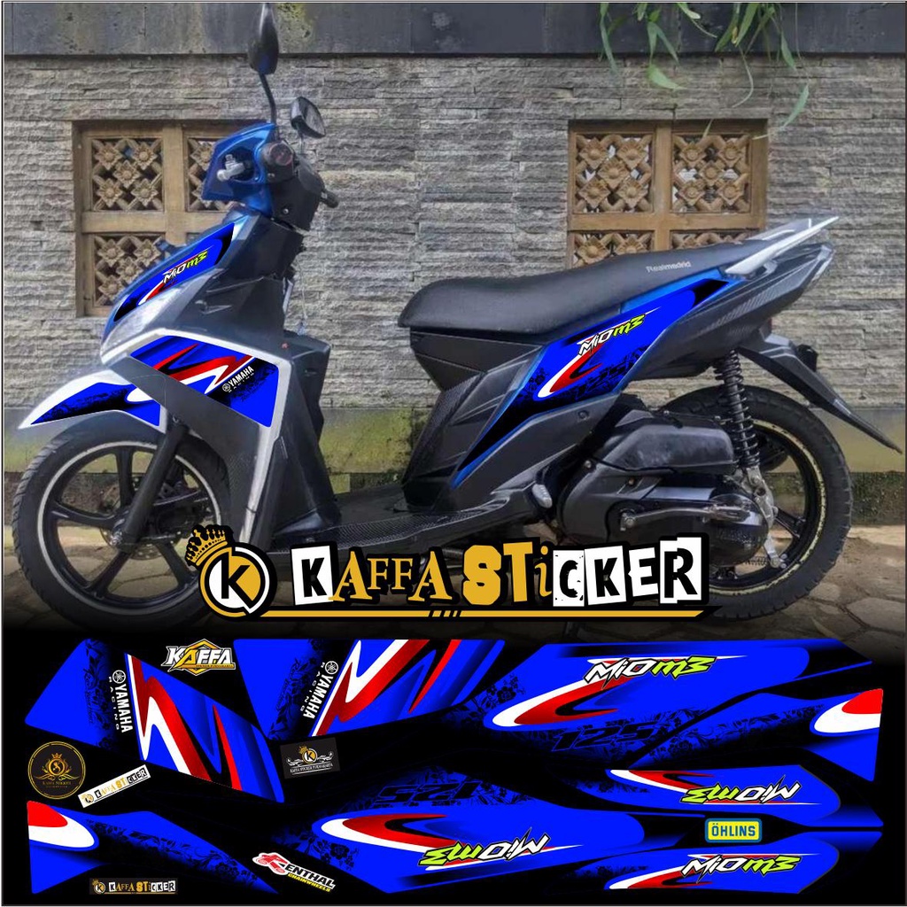 striping MIO M3 - STICKER MIO M3 LIST VARIASI RACING LIST BIRU TUA STIKER
