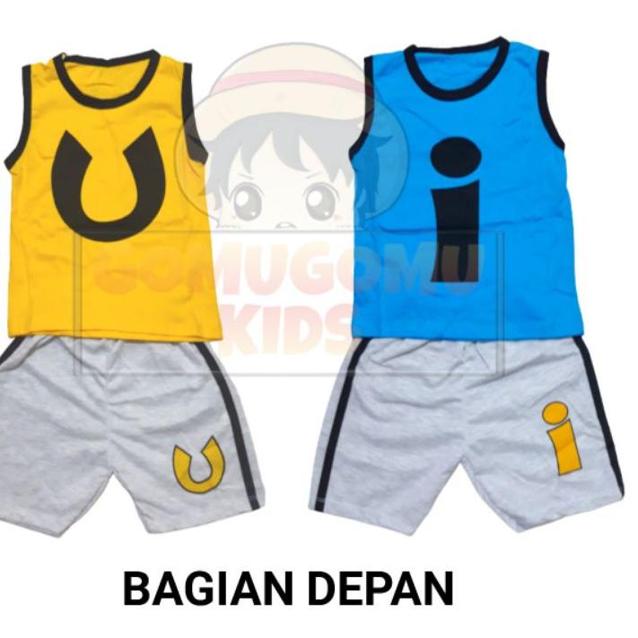 ✺ Baju Upin Ipin / Setelan Anak Upin Ipin / Singlet Upin Ipin ●
