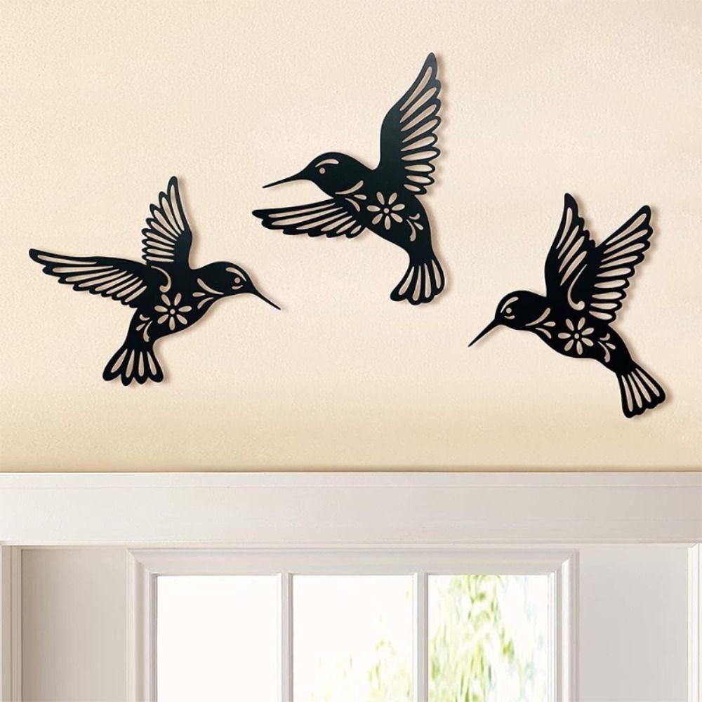 [Elegan] Hummingbird Ornamen Tahan Air DIY Berkualitas Tinggi Buatan Tangan Dekorasi Rumah Berongga Keluar Mudah Dibersihkan Desain Indah Hiasan Dinding Patung