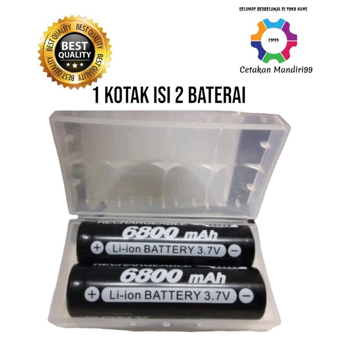 Baterai Cas Sony 18650 Rechargeable 6800 mAh Li-ion 3.7 Volt