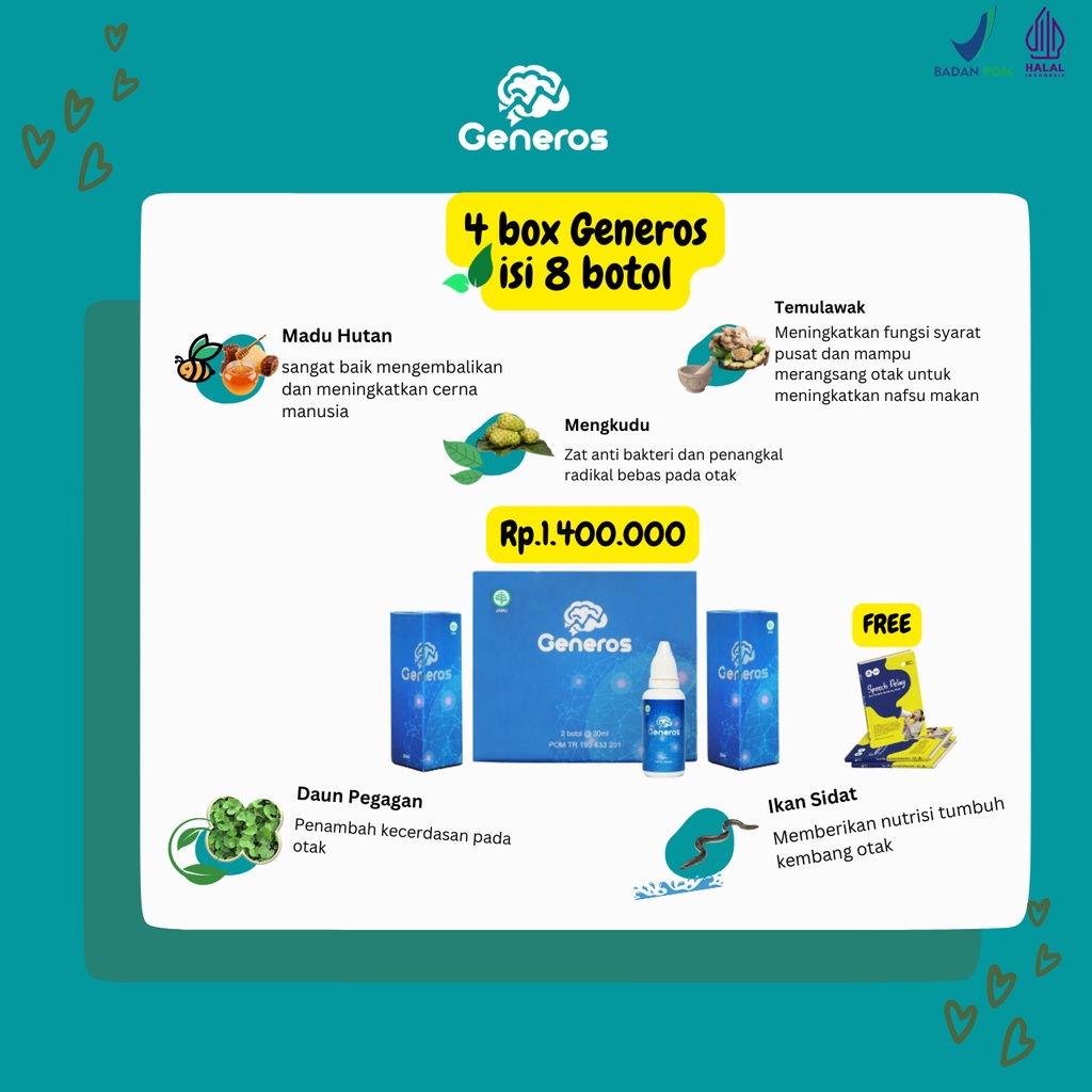 GENEROS 4 BOX LEBIH HEMAT - GENEROS SOLUSI SPEECH DELAY - GENEROS NUTRISI UNTUK ANAK - GENEROS VITAM