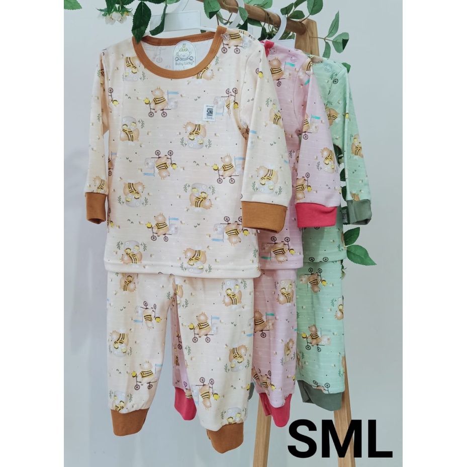 Baby Lucky Setelan Panjang Motif Bear Lebah