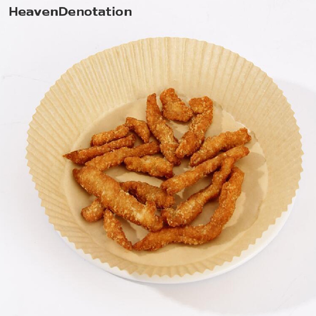 [HeavenDenotation] 50pcs 16cm Air Fryer Kertas Sekali Pakai Liner Anti Lengket Mat Wood Pulp Kertas Bulat HDV