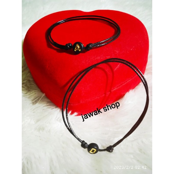 GELANG INISIAL GELANG HURUF BULAT EMAS D327