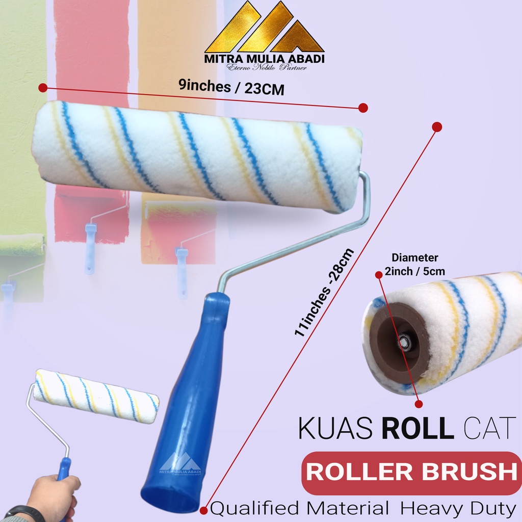 Koas Roll Cat Bulu Kuas Cat 9 inch besar