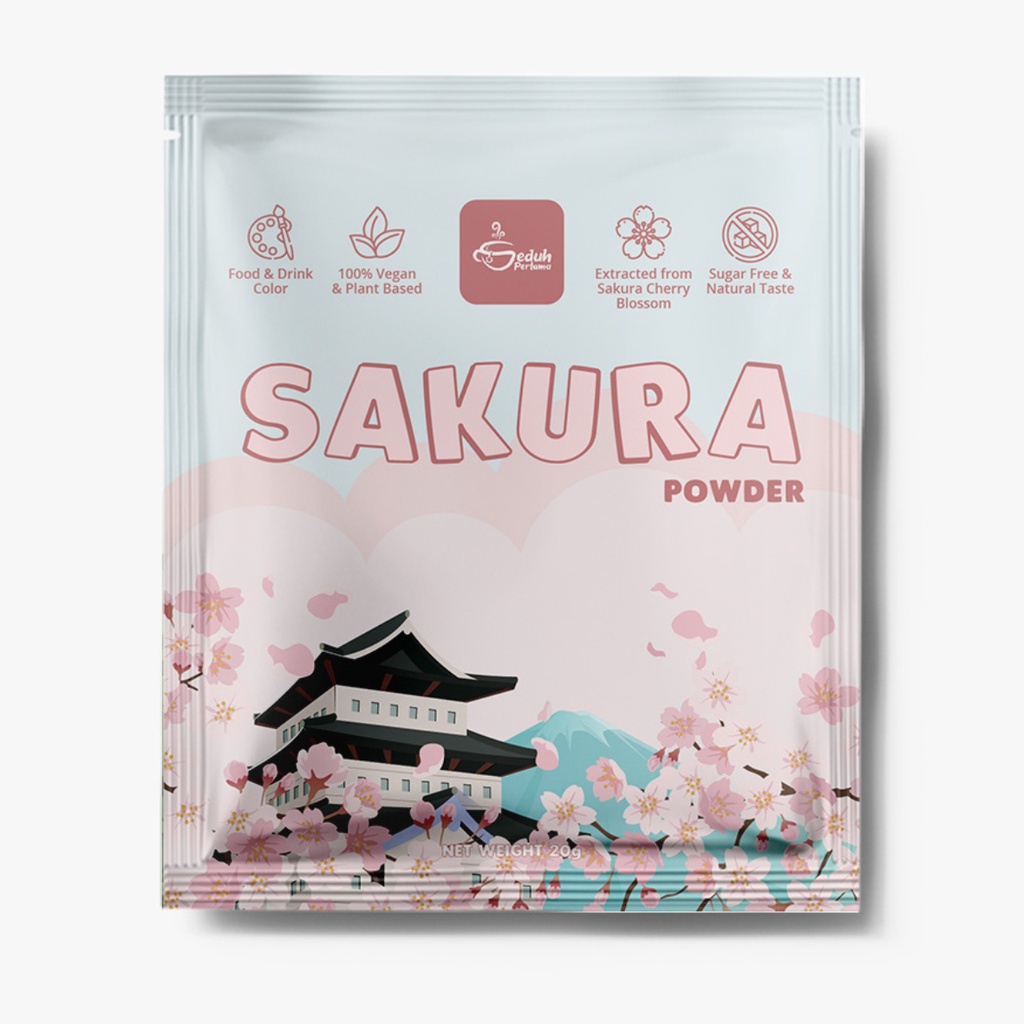 

Sakura Pure Extract Powder - Bubuk Bunga Sakura Asli Murni Food Grade