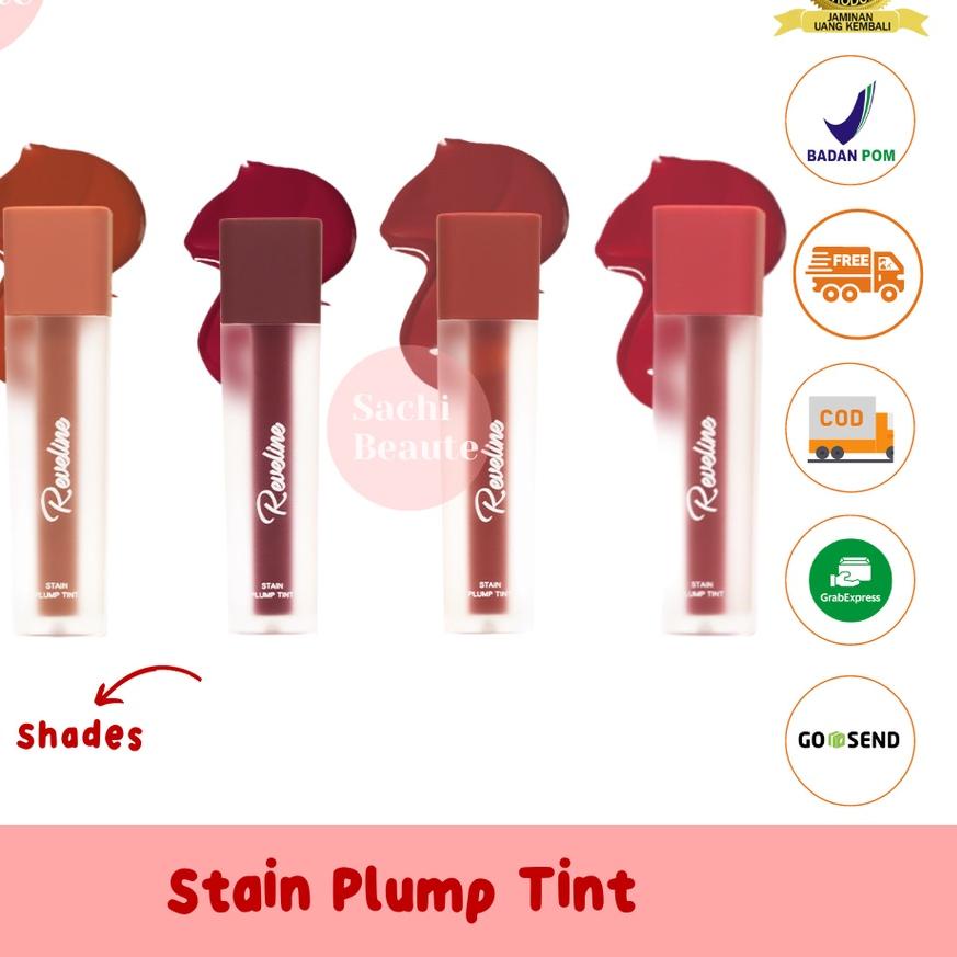 ♗ REVELINE Stain Plump Tint | Lip Tint Liptint Lipcream  Original Lip Cream Raveline Friendly Humble