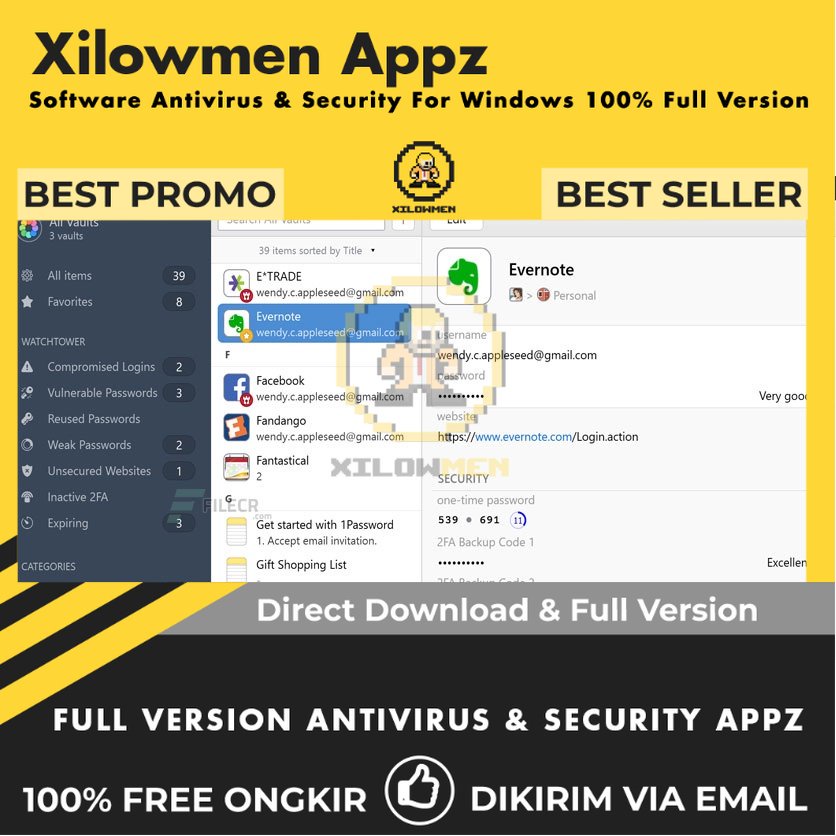 [Full Version] 1Pass Pro Security Pro Lifetime - Manajemen Kata Sandi Terbaik untuk Keamanan Akun Online