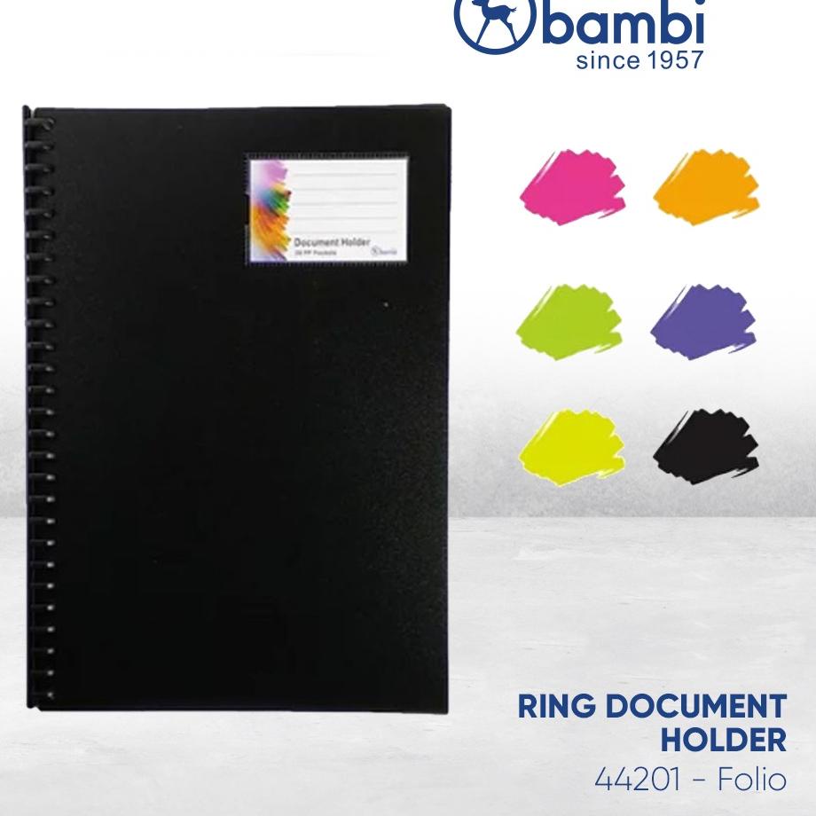

Baru Terkini Bambi Ring Document Holder- Map Dokumen Ring Geser untuk Refill, uk. Folio -
