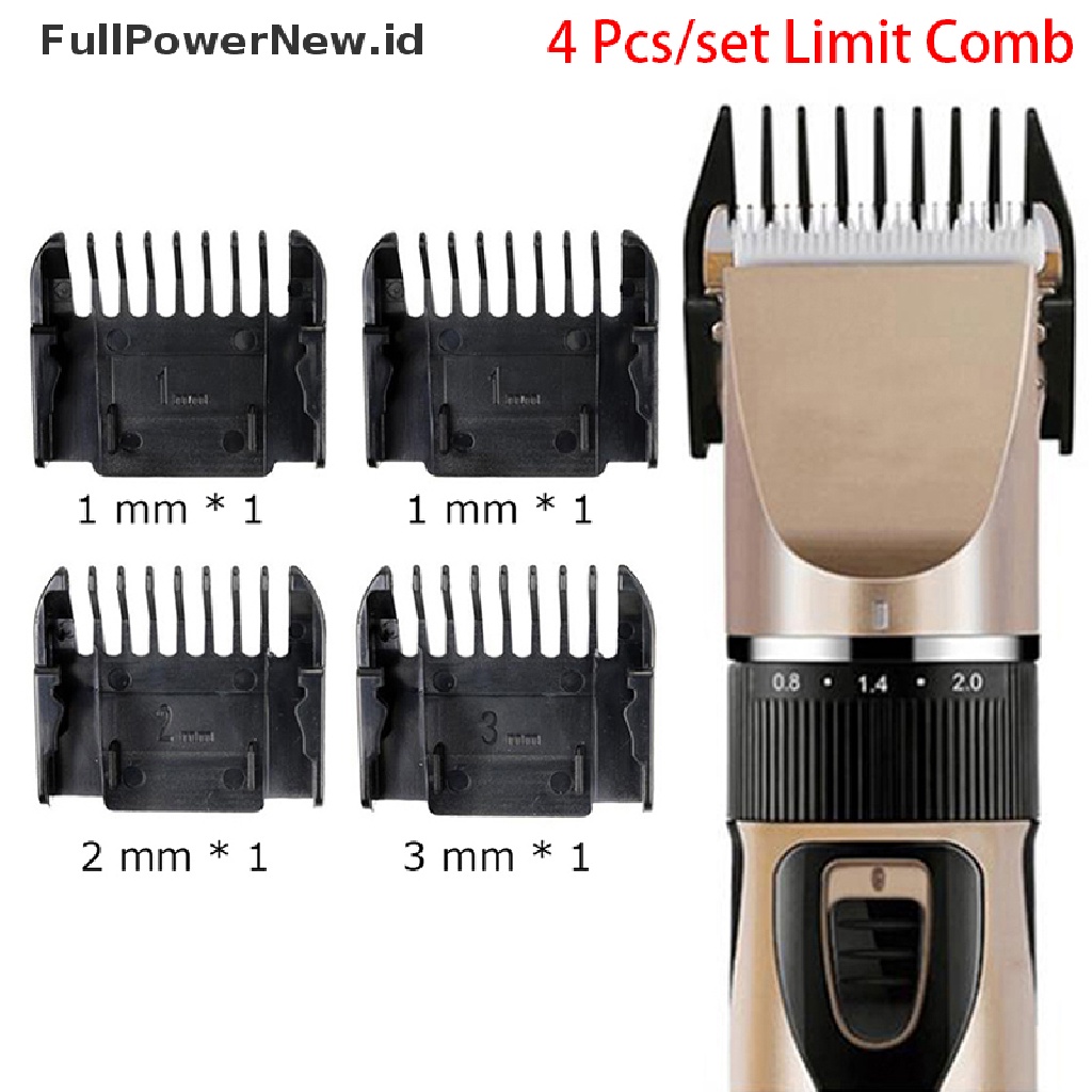 Power 4pcs Sisir Guide Hair Trimmer Clipper Limit Comb Cutg Guide Alat Pengganti ID