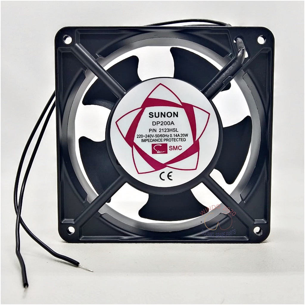 FAN SHOW CASE 12CM X 12CM 220VOLT | MOTOR DINAMO KIPAS KOTAK PENDINGIN CONDENSOR KULKAS DLL