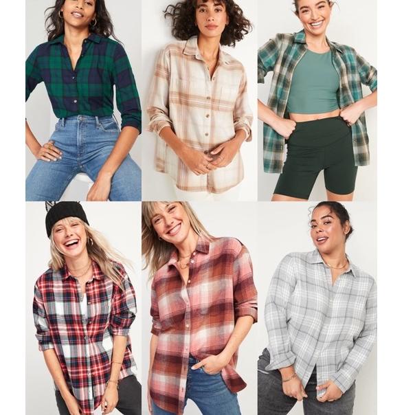 MENARIK Old Navy Plaid Flannel Collection