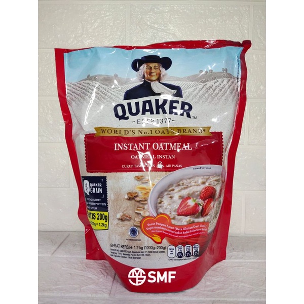 

✨NEW✨ -QUAKER INSTANT OATMEAL 1200GRAM 1000+200 GRAM exp 10.23- 1.1.23